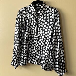 Black and White Polka Dot Blouse